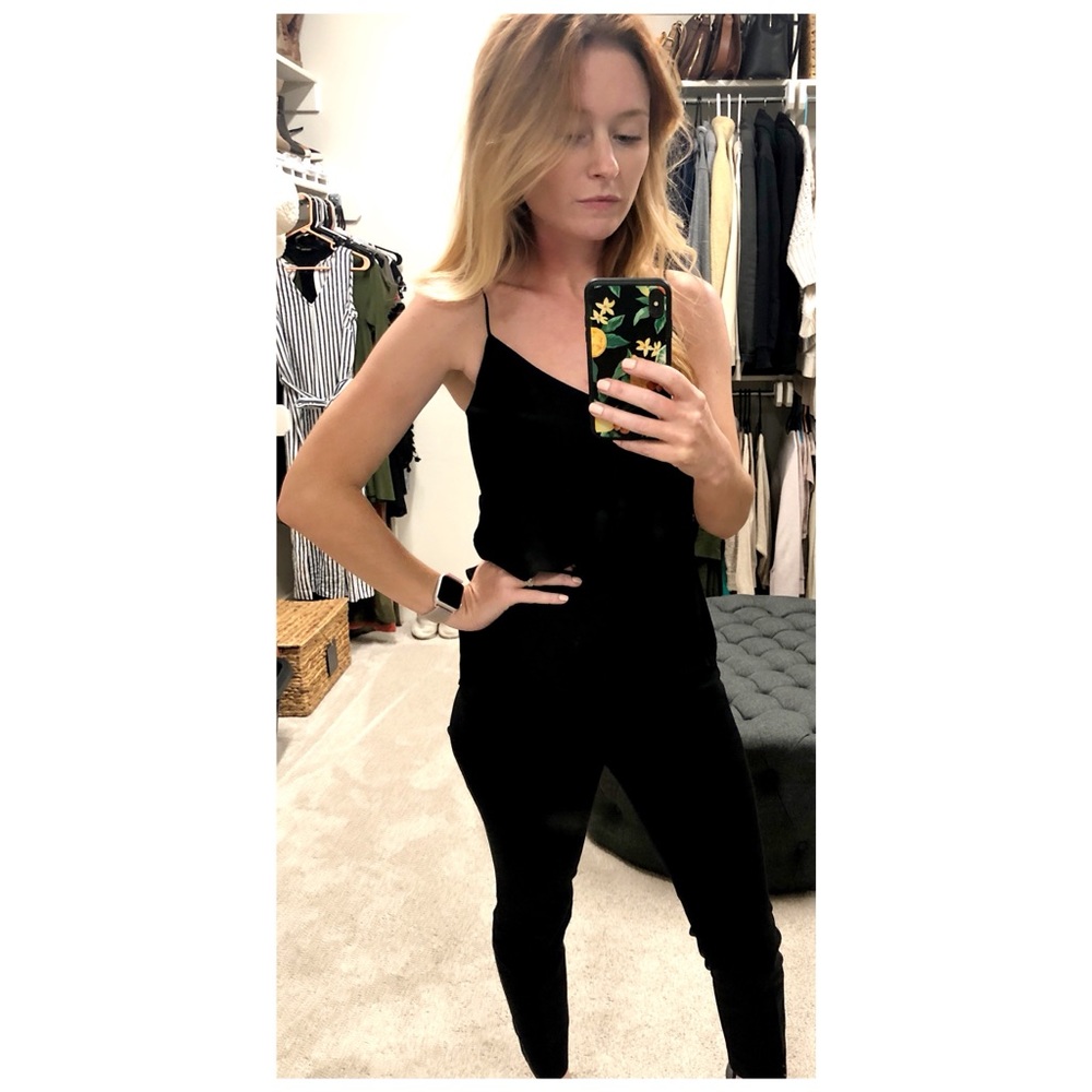 J. Crew Black Tiered Tank Top